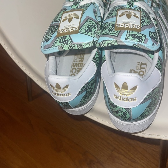 ADIDAS ORIGINALS JEREMY SCOTT MONEY PRINT SUPERSTAR SHOES NEW NO BOX - Picture 5 of 8